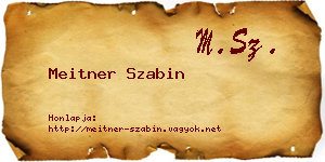 Meitner Szabin névjegykártya